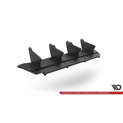 Maxton - Street Pro Central Diffuseur Arriere Seat Leon FR ST Mk4 Noir-Rouge