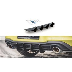 Maxton - Street Pro Central Diffuseur Arriere V.1 Volkswagen Golf GTI Clubsport Mk8 Noir-Rouge