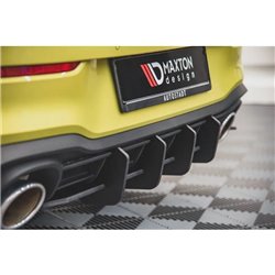 Maxton - Street Pro Central Diffuseur Arriere V.1 Volkswagen Golf GTI Clubsport Mk8 Noir-Rouge