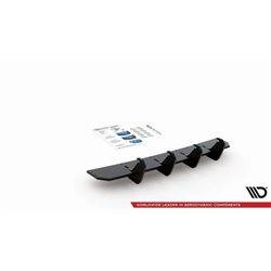 Maxton - Street Pro Central Diffuseur Arriere V.1 Volkswagen Golf GTI Clubsport Mk8 Noir-Rouge