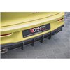 Maxton - Street Pro Central Diffuseur Arriere V.2 Volkswagen Golf GTI Clubsport Mk8 Noir-Rouge