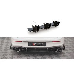 Maxton - Street Pro Central Diffuseur Arriere V.2 Volkswagen Golf GTI Mk8 Noir-Rouge