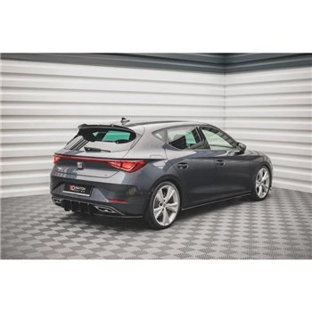 Maxton - Street Pro Central Diffuseur Arriere Seat Leon FR Hatchback Mk4 Noir-Rouge