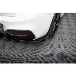 Maxton - Street Pro Lame Du Pare Chocs Arriere V.2 BMW 1 F20 M140i Noir + Rabats Brillant 