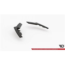 Maxton - Street Pro Lame Du Pare Chocs Arriere V.2 BMW 1 F20 M140i Noir + Rabats Brillant 