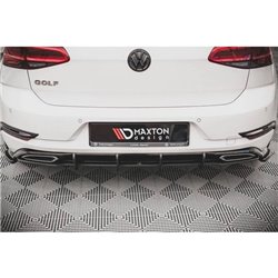 Maxton - Street Pro Central Diffuseur Arriere Volkswagen Golf R-Line Mk 7 Facelift Noir-Rouge