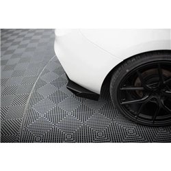 Maxton - Street Pro Lame Du Pare Chocs Arriere V.2 BMW 1 F20 M140i Noir-Rouge + Rabats Brillant
