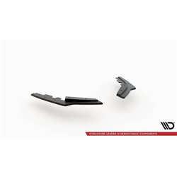 Maxton - Street Pro Lame Du Pare Chocs Arriere V.2 BMW 1 F20 M140i Noir-Rouge + Rabats Brillant