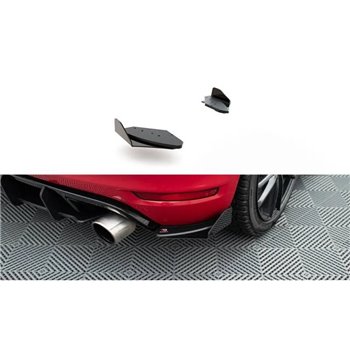 Maxton - Street Pro Lame Du Pare Chocs Arriere Volkswagen Golf GTI Mk6 Noir-Rouge + Rabats Brillant