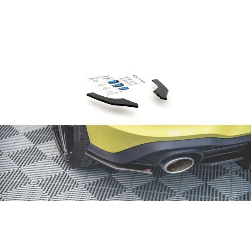 Maxton - Street Pro Lame Du Pare Chocs Arriere Volkswagen Golf GTI Clubsport Mk8 Facelift Noir-Rouge
