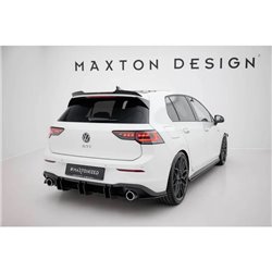 Maxton - Street Pro Lame Du Pare Chocs Arriere V.1 Volkswagen Golf GTI / GTE / R-Line Mk8 Noir