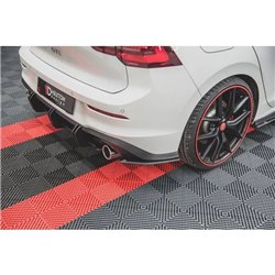 Maxton - Street Pro Lame Du Pare Chocs Arriere V.1 Volkswagen Golf GTI / GTE / R-Line Mk8 Noir