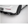 Maxton - Street Pro Lame Du Pare Chocs Arriere Volkswagen Golf GTI / GTE / R-Line Mk8 Noir-Rouge + Rabats Brillant