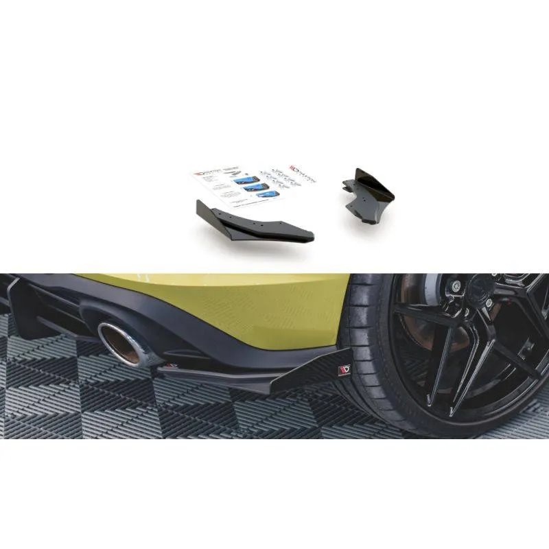 Maxton - Street Pro Lame Du Pare Chocs Arriere Volkswagen Golf GTI Clubsport Mk8 Facelift Noir + Rabats Brillant