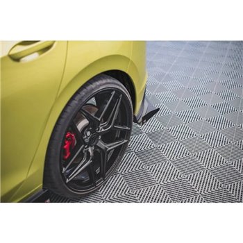 Maxton - Street Pro Lame Du Pare Chocs Arriere Volkswagen Golf GTI Clubsport Mk8 Facelift Noir-Rouge + Rabats Brillant