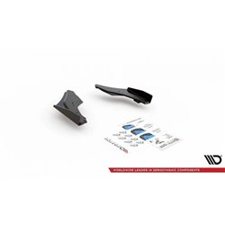 Maxton - Street Pro Lame Du Pare Chocs Arriere Volkswagen Golf GTI Clubsport Mk8 Facelift Noir-Rouge + Rabats Brillant