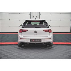 Maxton - Street Pro Lame Du Pare Chocs Arriere V.1 Volkswagen Golf GTI / GTE / R-Line Mk8 Noir-Rouge