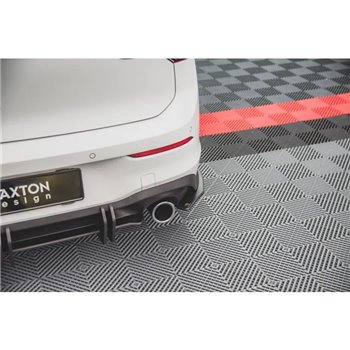 Maxton - Street Pro Lame Du Pare Chocs Arriere V.1 Volkswagen Golf GTI / GTE / R-Line Mk8 Noir-Rouge