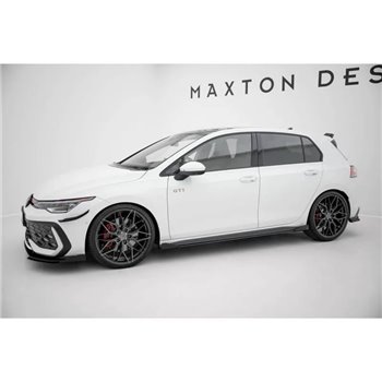Maxton - Street Pro Rajouts Des Bas De Caisse Volkswagen Golf GTI Clubsport Mk8 Facelift Noir + Rabats Brillant 