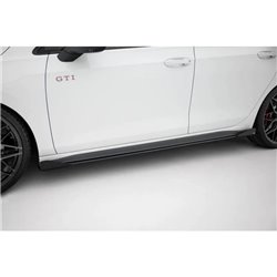 Maxton - Street Pro Rajouts Des Bas De Caisse Volkswagen Golf GTI Clubsport Mk8 Facelift Noir + Rabats Brillant 
