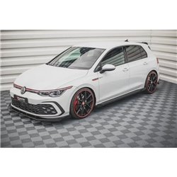 Maxton - Street Pro Rajouts Des Bas De Caisse Volkswagen Golf GTI Clubsport Mk8 Facelift Noir + Rabats Brillant 