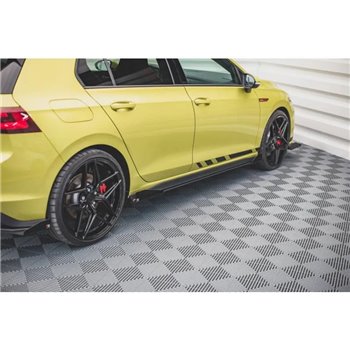 Maxton - Street Pro Rajouts Des Bas De Caisse Volkswagen Golf GTI Clubsport Mk8 Facelift Noir + Rabats Brillant 