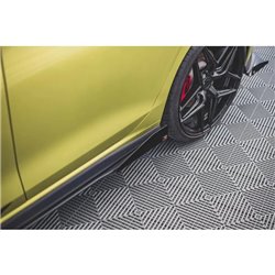 Maxton - Street Pro Rajouts Des Bas De Caisse Volkswagen Golf GTI Clubsport Mk8 Facelift Noir + Rabats Brillant 