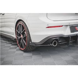 Maxton - Street Pro Lame Du Pare Chocs Arriere Volkswagen Golf GTI / GTE / R-Line Mk8 Noir + Rabats Brillant