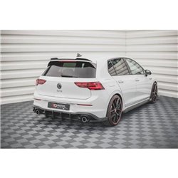 Maxton - Street Pro Lame Du Pare Chocs Arriere Volkswagen Golf GTI / GTE / R-Line Mk8 Noir + Rabats Brillant