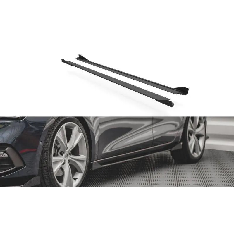 Maxton - Street Pro Rajouts Des Bas De Caisse Seat Leon FR Mk4 Noir + Rabats Brillant
