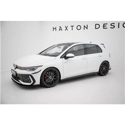 Maxton - Street Pro Rajouts Des Bas De Caisse Volkswagen Golf GTI Clubsport Mk8 Facelift Noir-Rouge