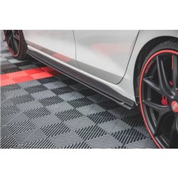 Maxton - Street Pro Rajouts Des Bas De Caisse Volkswagen Golf GTI Clubsport Mk8 Facelift Noir-Rouge
