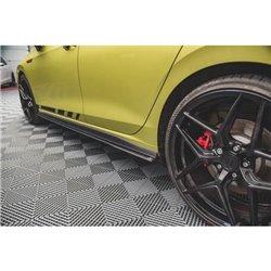 Maxton - Street Pro Rajouts Des Bas De Caisse Volkswagen Golf GTI Clubsport Mk8 Facelift Noir-Rouge