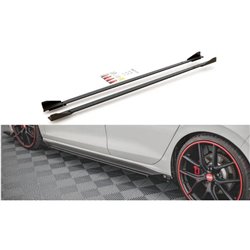 Maxton - Street Pro Rajouts Des Bas De Caisse Volkswagen Golf GTI Clubsport Mk8 Facelift Noir-Rouge + Rabats Brillant