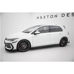 Maxton - Street Pro Rajouts Des Bas De Caisse Volkswagen Golf GTI Clubsport Mk8 Facelift Noir-Rouge + Rabats Brillant