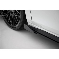 Maxton - Street Pro Rajouts Des Bas De Caisse Volkswagen Golf GTI Clubsport Mk8 Facelift Noir-Rouge + Rabats Brillant