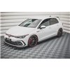 Maxton - Street Pro Rajouts Des Bas De Caisse Volkswagen Golf GTI Clubsport Mk8 Facelift Noir-Rouge + Rabats Brillant