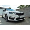 Maxton - Lame Du Pare-Chocs Avant V.2 Skoda Octavia RS Mk3 Noir Brillant