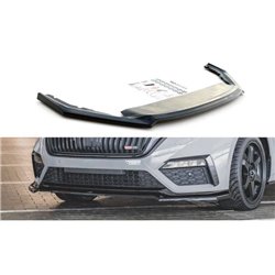Maxton - Lame Du Pare-Chocs Avant V.2 Skoda Octavia RS Mk4 Noir Brillant