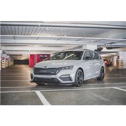 Maxton - Lame Du Pare-Chocs Avant V.2 Skoda Octavia RS Mk4 Noir Brillant