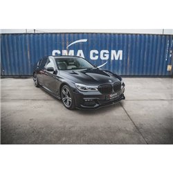 Maxton - Lame Du Pare-Chocs Avant V.1 BMW 7 M-Pack G11 /G12 Noir Brillant