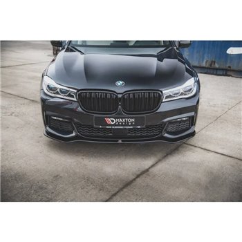 Maxton - Lame Du Pare-Chocs Avant V.1 BMW 7 M-Pack G11 /G12 Noir Brillant