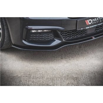 Maxton - Lame Du Pare-Chocs Avant V.1 BMW 7 M-Pack G11 /G12 Noir Brillant
