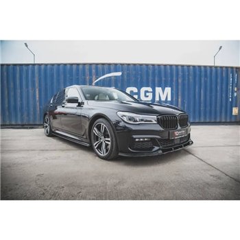 Maxton - Lame Du Pare-Chocs Avant V.2 BMW 7 M-Pack G11 /G12 Noir Brillant