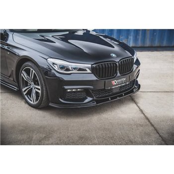 Maxton - Lame Du Pare-Chocs Avant V.2 BMW 7 M-Pack G11 /G12 Noir Brillant