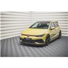 Maxton - Lame Du Pare-Chocs Avant V.1 + Ailerons Volkswagen Golf GTI Clubsport Mk8 Noir Brillant