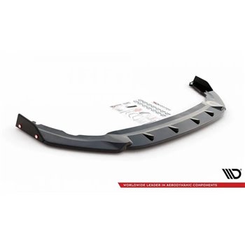 Maxton - Lame Du Pare-Chocs Avant V.1 + Ailerons Volkswagen Golf GTI Clubsport Mk8 Noir Brillant