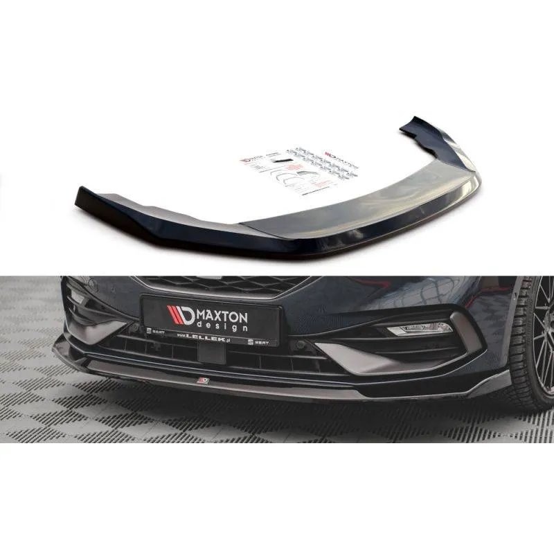 Maxton - Lame Du Pare-Chocs Avant V.3 Seat Leon FR Mk4 Noir Brillant