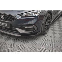 Maxton - Lame Du Pare-Chocs Avant V.3 Seat Leon FR Mk4 Noir Brillant