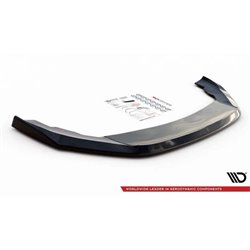 Maxton - Lame Du Pare-Chocs Avant V.3 Seat Leon FR Mk4 Noir Brillant